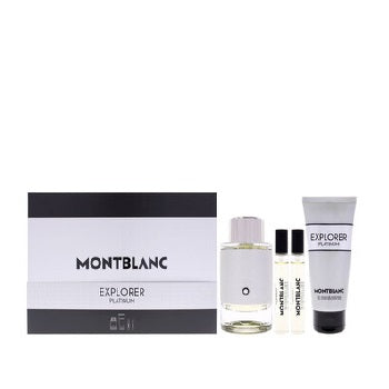 Montblanc Explorer Platinum Gift Set ( Eau De Parfum 100ml + Eau De Parfum Vaporisateur 2 x 7.5ml + Shower Gel 100ml)