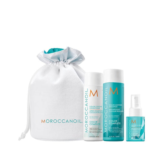 Moroccanoil Beauty in Bloom Set - Color Complete (Colour Continue Shampoo (250ml) + Colour Continue Conditioner (250ml) + Prevent and Protect Spray (50ml) ) -
