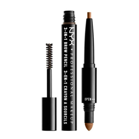 NYX Professional Makeup 3-In-1 Brow Pencil 3-In-1 Brow Pencil/ Powder / Mascara Caramel (1.9ml) -