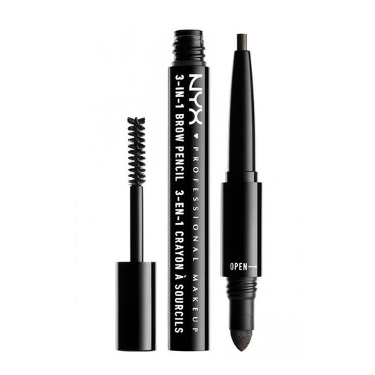 NYX Professional Makeup 3-In-1 Brow Pencil/ Powder / Mascara Charcoal (1.9ml) -