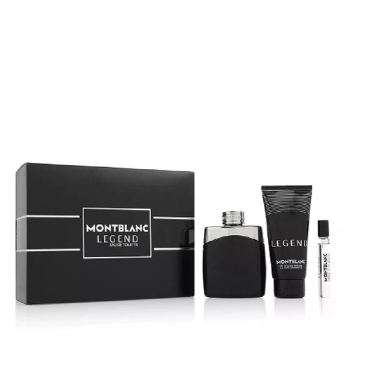 Mont Blanc Legend Giftset (100ml Eau De Toilette Spray + 7.5ml Eau De Toilette Spray + 100ml Shower Gel)