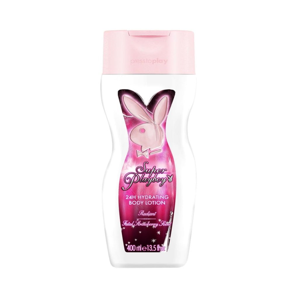 Playboy Super Playboy Body Lotion Fatal Strawberry Scent (400ml) -