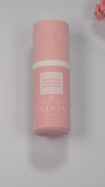 Ludita 3X Peptide Plumping Moisturizing Gel Cream with Hyaluronic Acid & Squalane (30ml)