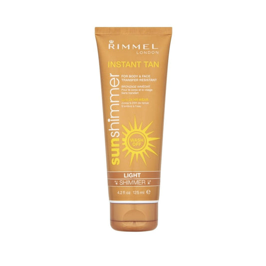RIMMEL Sunshimmer Instant Tan Makeup, Light Shimmer (125ml) -