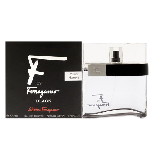 Salvatore Ferragamo F by Ferragamo Black Eau De Toilette Spray For Men (100ml) -