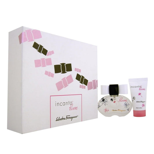 Salvatore Ferragamo Incanto Bloom Gift Set: Eau De Toilette Spray for Women (50ml) + Body Lotion (50ml) -