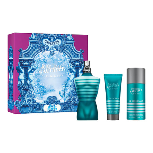 Jean Paul Gaultier Le male Gift Set For Men ( EDT 125ml + Deodorant 150ml + Shower Gel - 75ml)