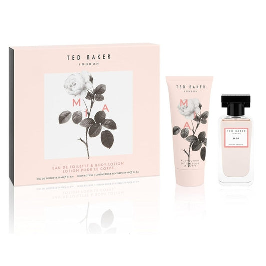 Ted Baker Floret Mia Gift Set: Mia Fragrance Eau De Toilette for Women (50ml) + Mia Body Lotion (100ml) -