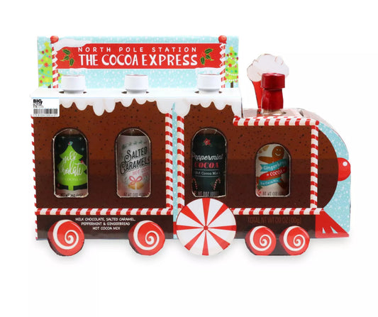 Thoughtfully North Pole Station The Cocoa Express Train, Hot Cocoa Train GiftSet (45g X 4) -