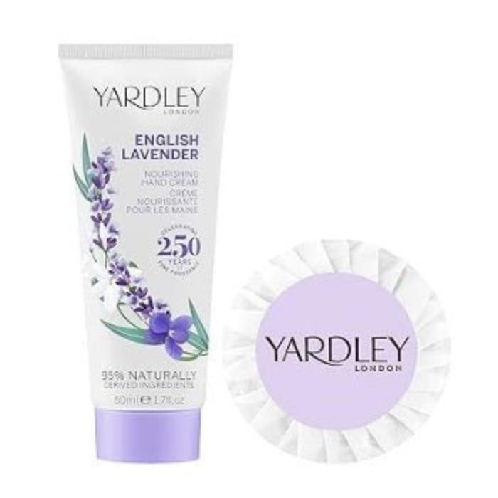 Yardley English Lavender Hand Collection Set: Luxury Soap (50g) + Hand Cream (50ml) -