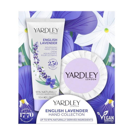 Yardley English Lavender Hand Collection Set: Luxury Soap (50g) + Hand Cream (50ml) -