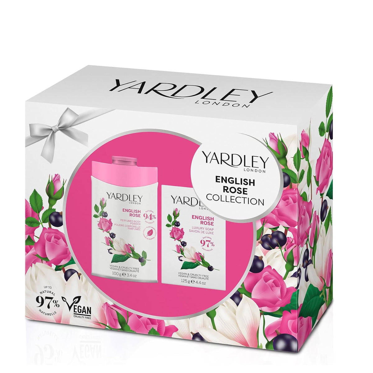 Yardley London English Rose gift set with body powder and soap