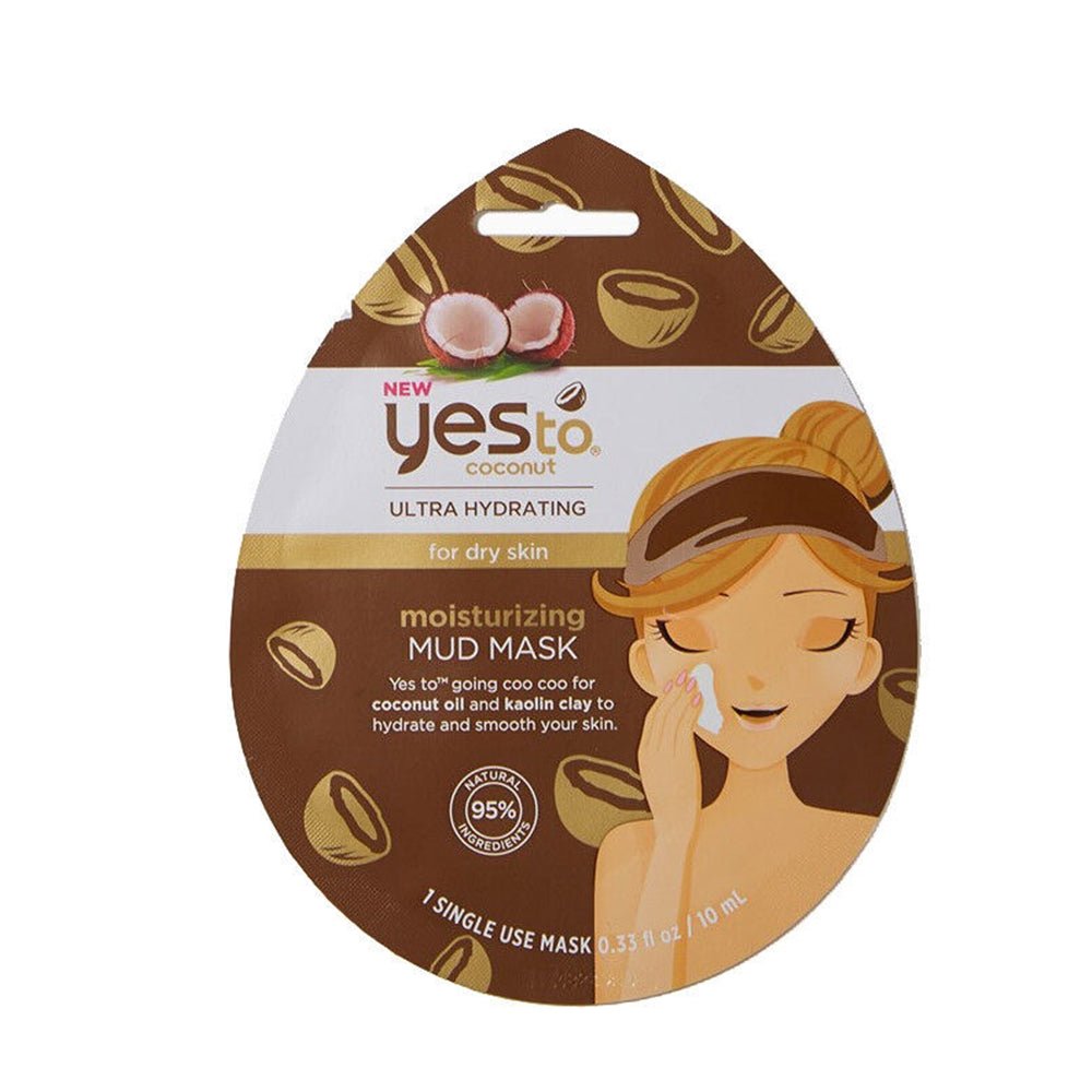Yes to Coconut Energizing Coffee Mud Face Mask 10ml for Dry Skin Single Use -